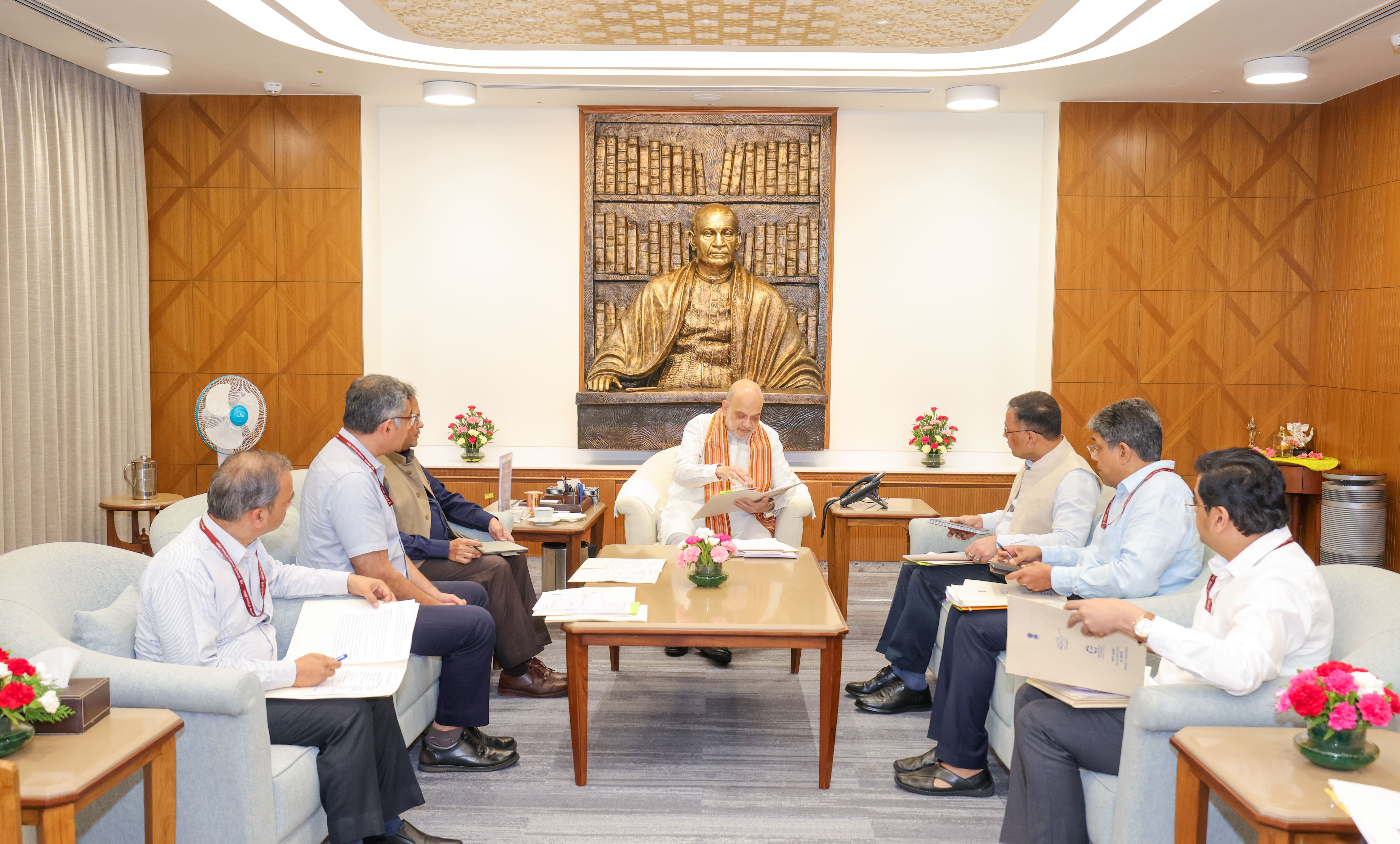 Caption- Union Home Minister and Minister of Cooperation Shri Amit Shah chaired a meeting of MHA officials to ensure proper facilitation of the High-Level Committee on Demographic Changes.