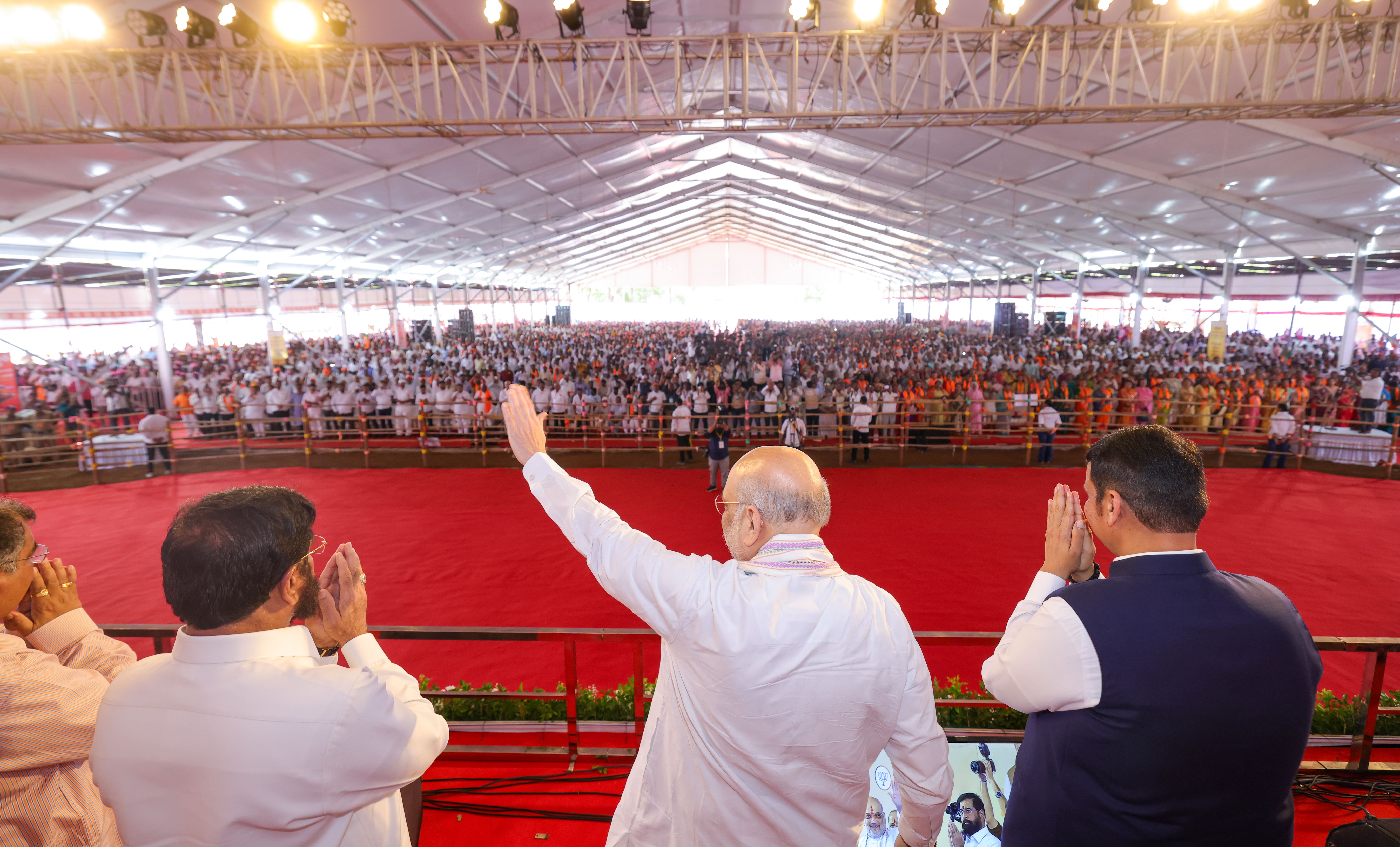Union Home Minister and Minister of Cooperation Shri Amit Shah Interacted with the people of Maharashtra in the sacred land of Kolhapur, blessed by Maa Mahalakshmi Ambabai, and highlighted the unprecedented achievements of the past 12 years under Prime Mi