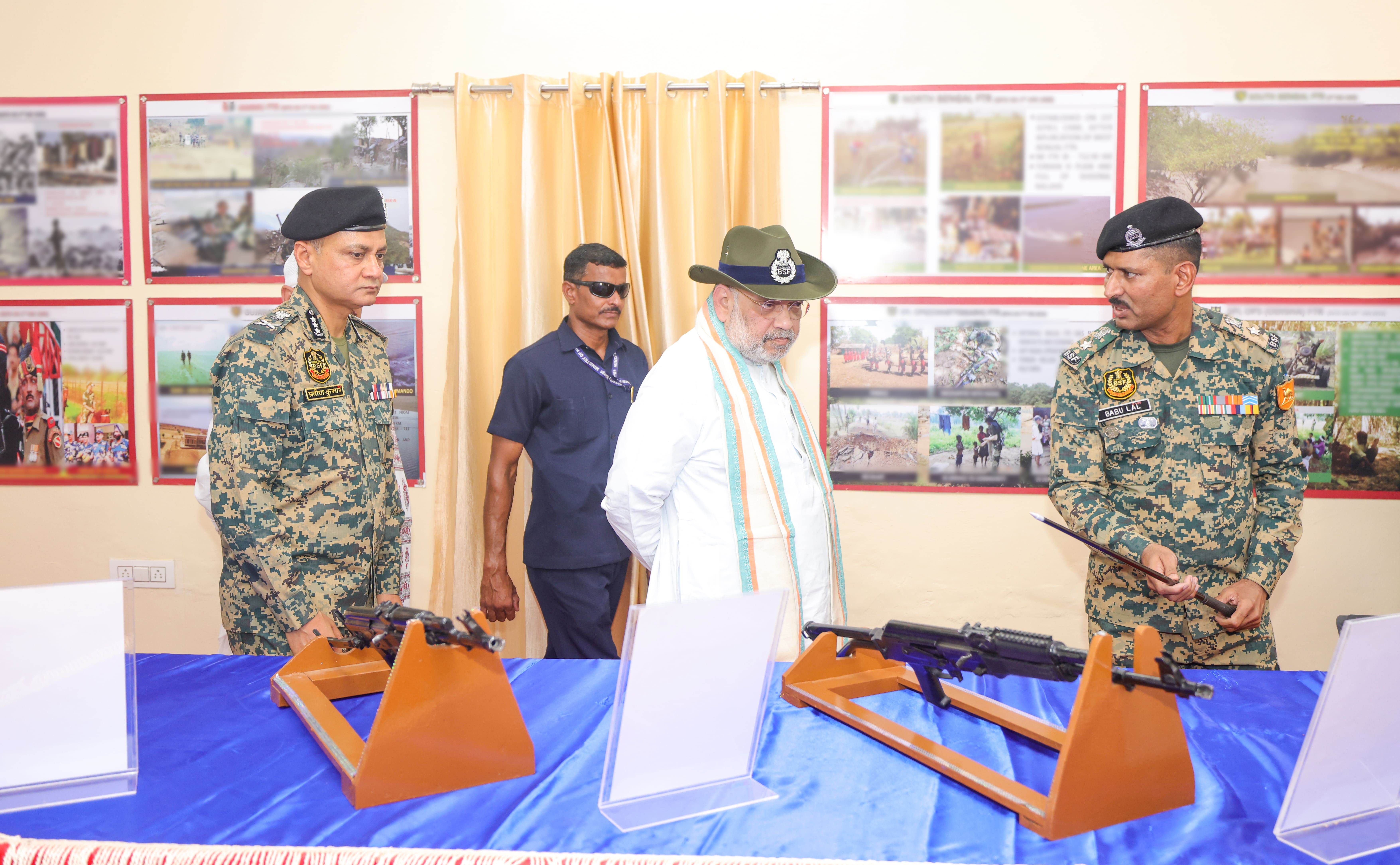 Union Home Minister & Minister of Cooperation Shri Amit Shah Inspected the BSF's cutting-edge weaponry at Sanchu Border Outpost