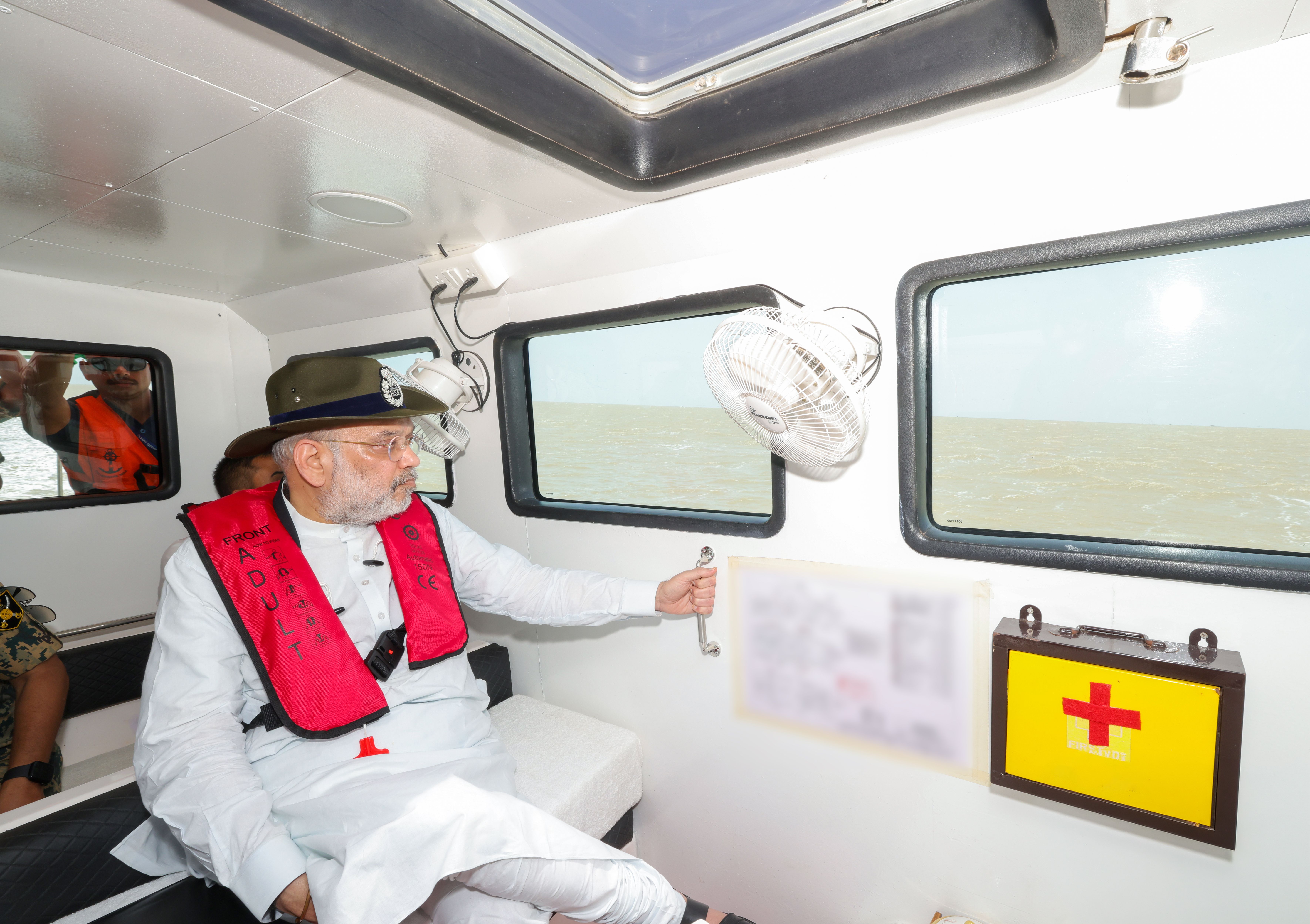 Union Home Minister and Minister of Cooperation Shri Amit Shah Visited the Sir Creek Area, along the India-Pakistan border, a strategically significant and sensitive zone in Gujarat.