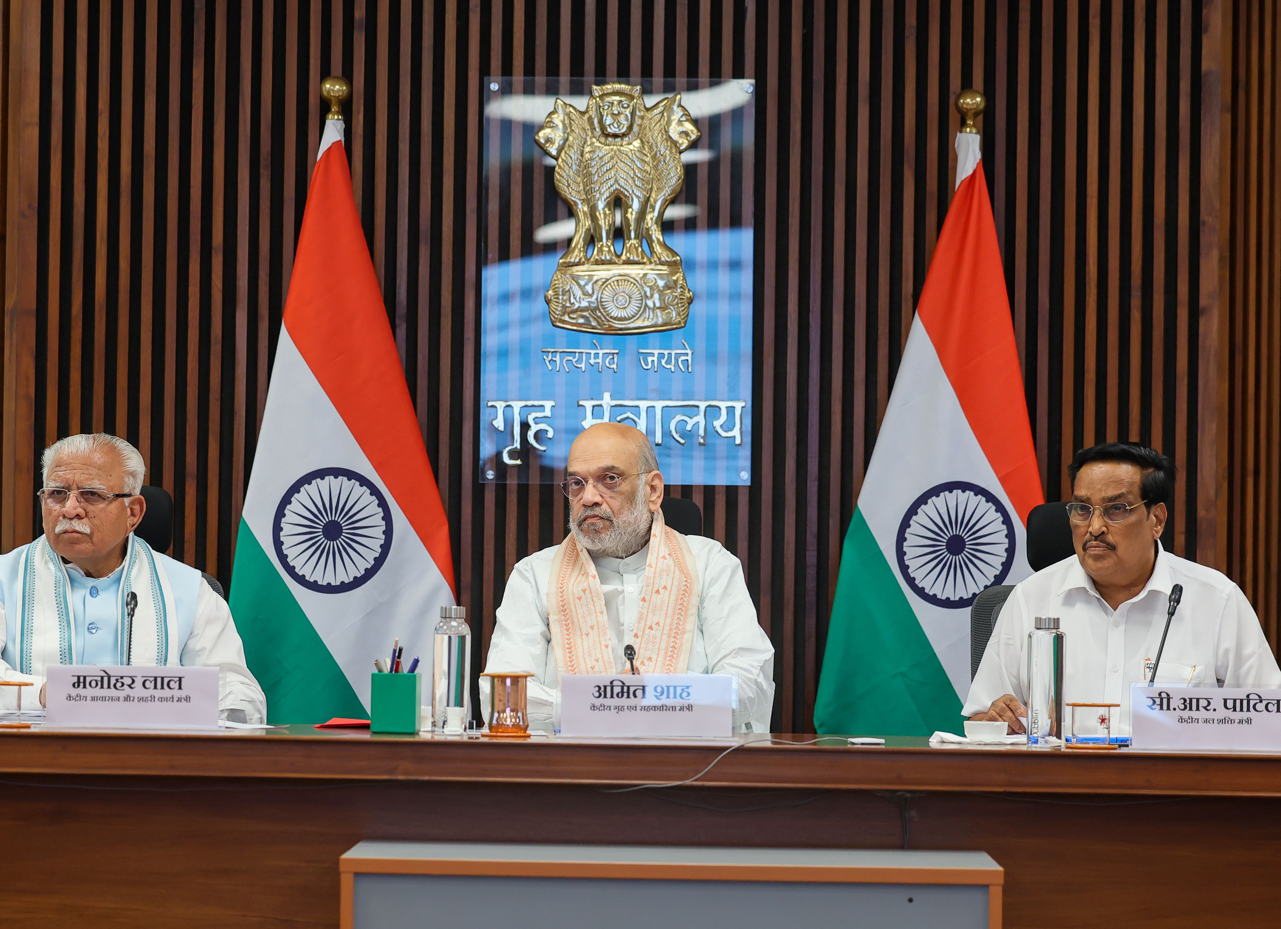 Union Home Minister and Minister of Cooperation, Shri Amit Shah chairs a review meeting in Delhi on the issue of Yamuna rejuvenation