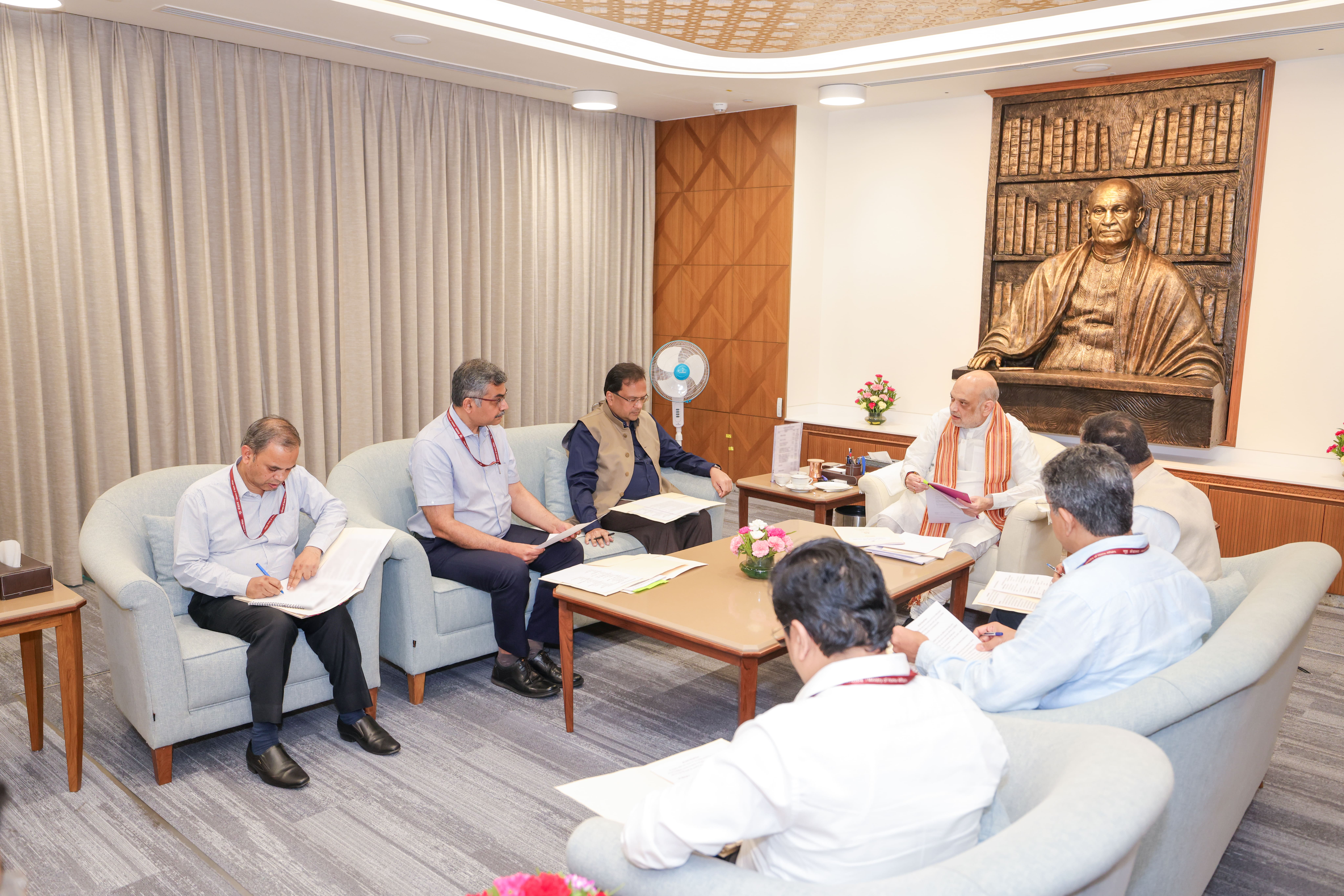 Caption- Union Home Minister and Minister of Cooperation Shri Amit Shah chaired a meeting of MHA officials to ensure proper facilitation of the High-Level Committee on Demographic Changes.