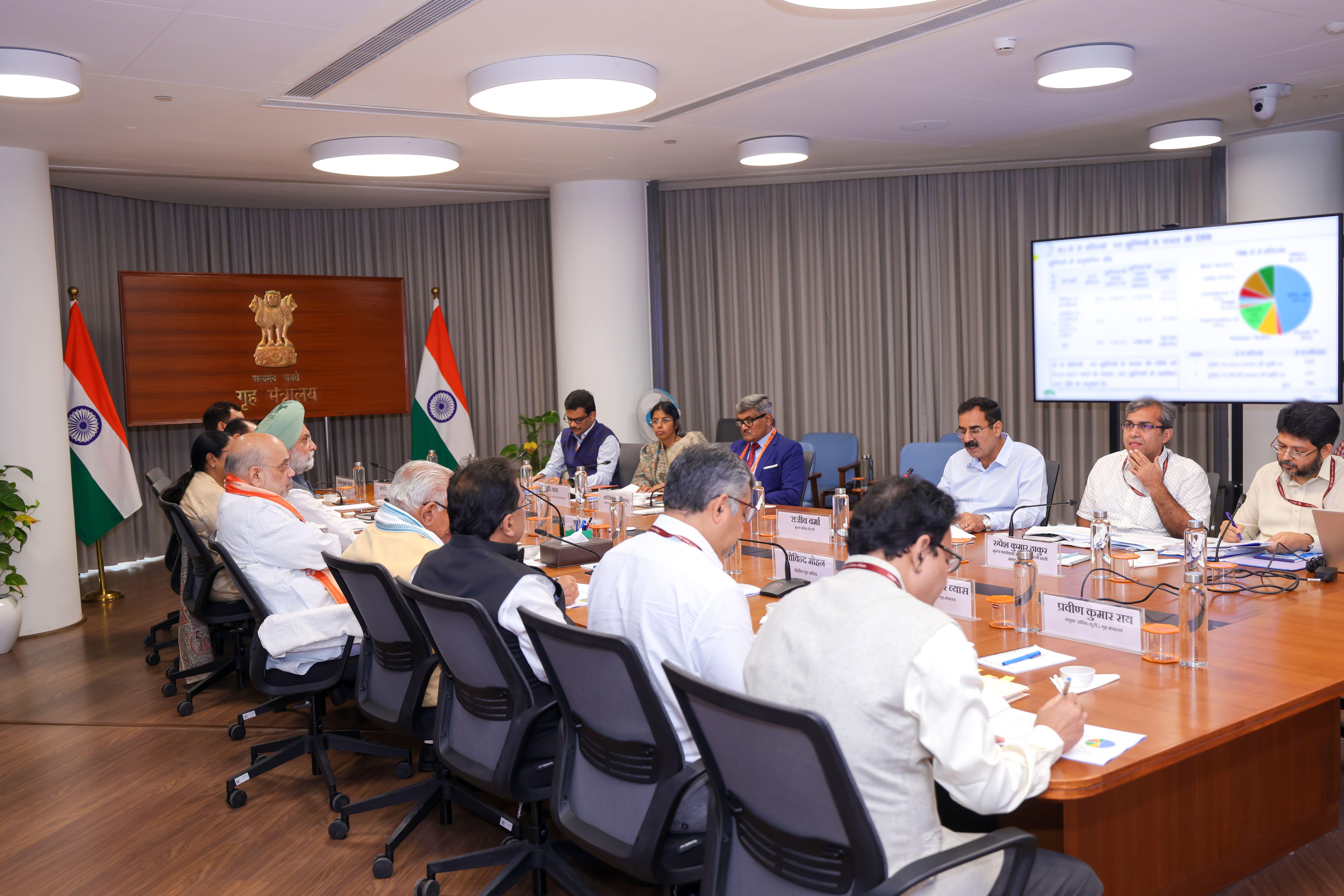 Union Home Minister and Minister of Cooperation Shri Amit Shah chaired a meeting on rehabilitation and resettlement of slums in Delhi.