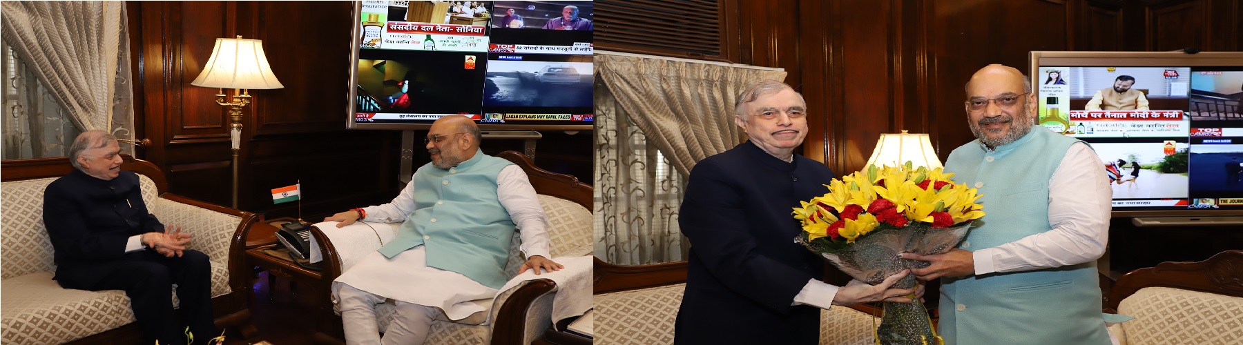 Governor of Puducherrry, Dr. Kiran Bedi calling on the Union Home Minister, Shri Amit Shah on June 1, 2019 in New Delhi.