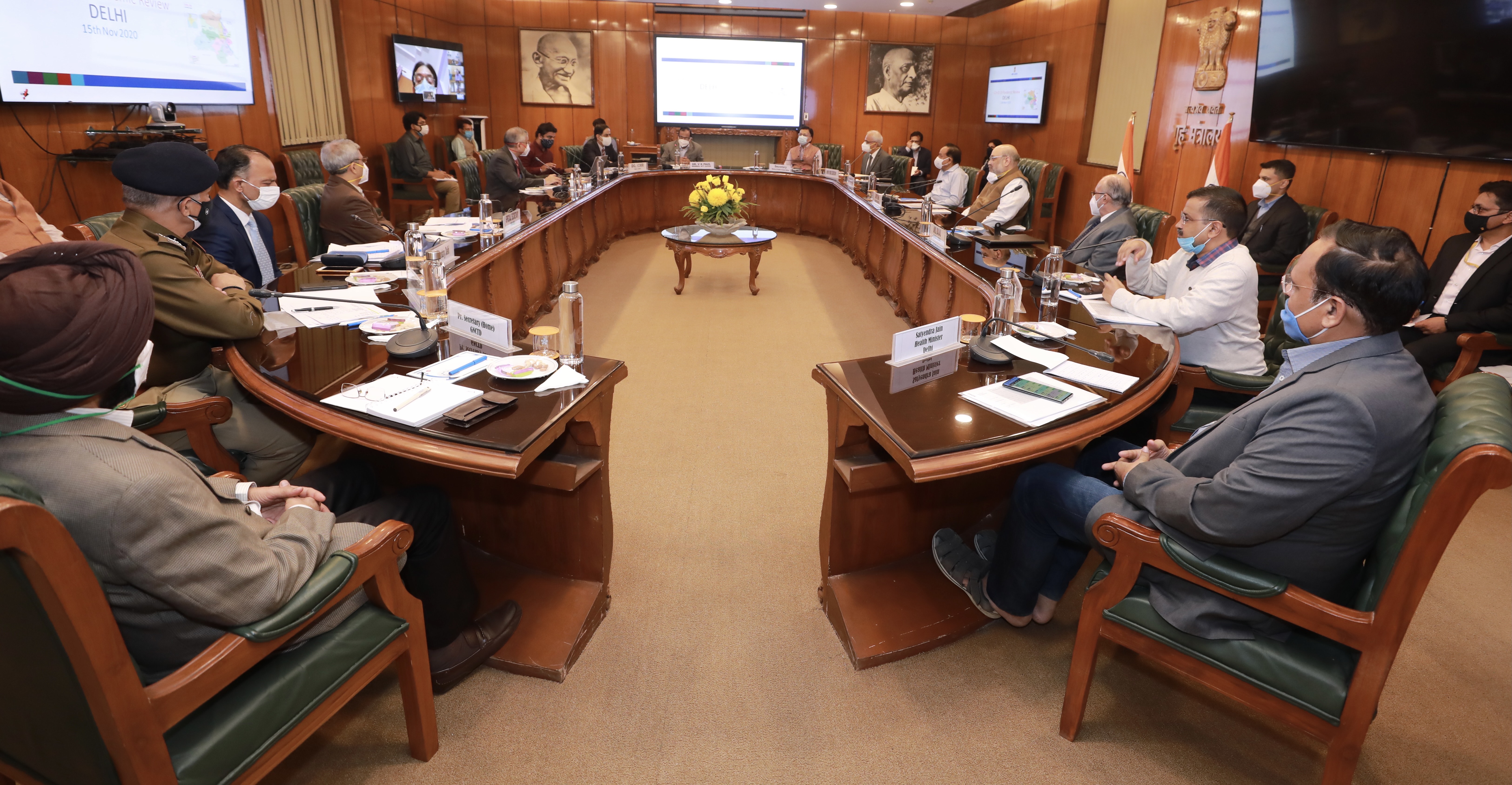 Shri Amit Shah chairing a high level review meeting