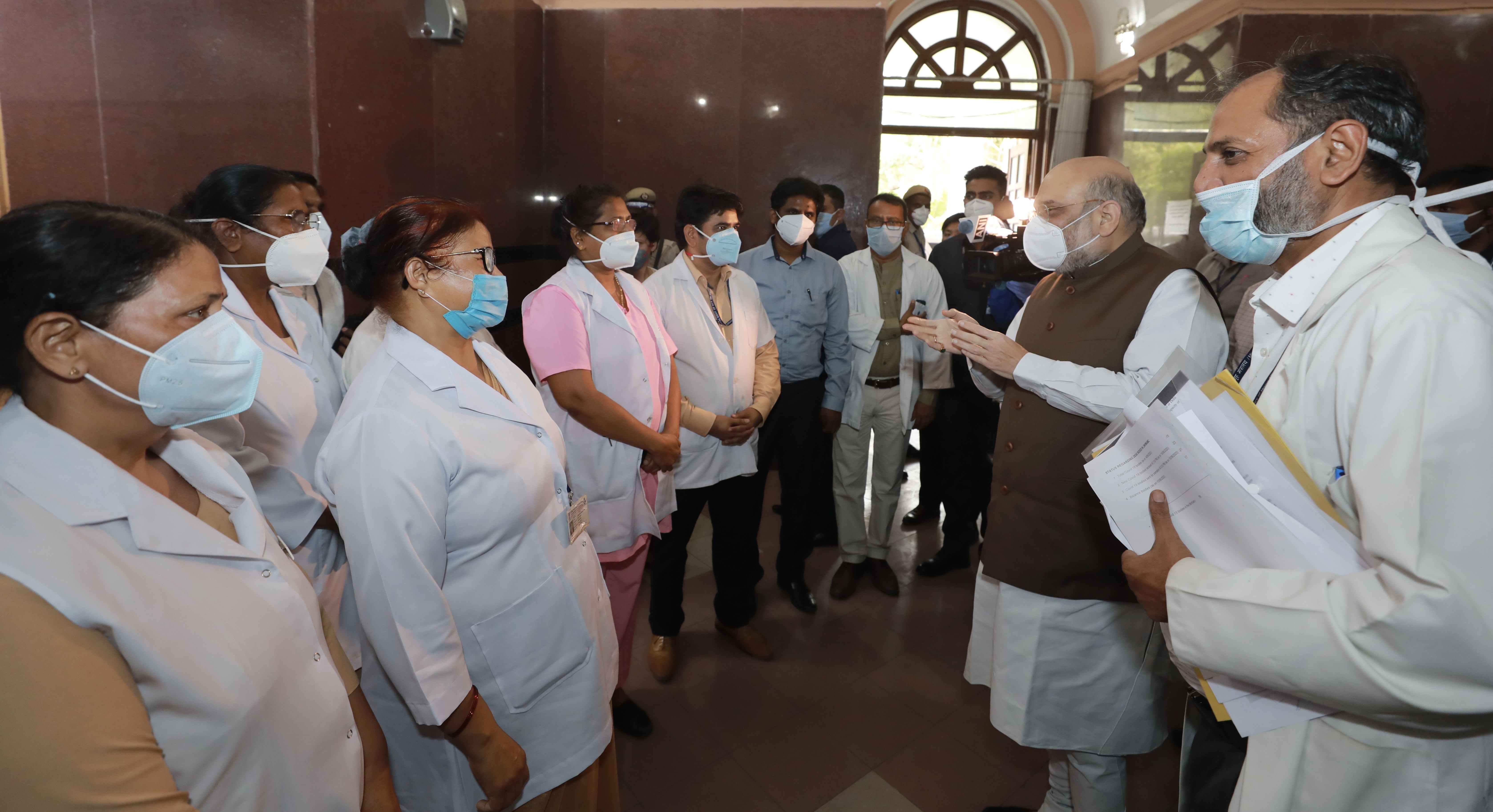 Amit Shah during a surprise visit