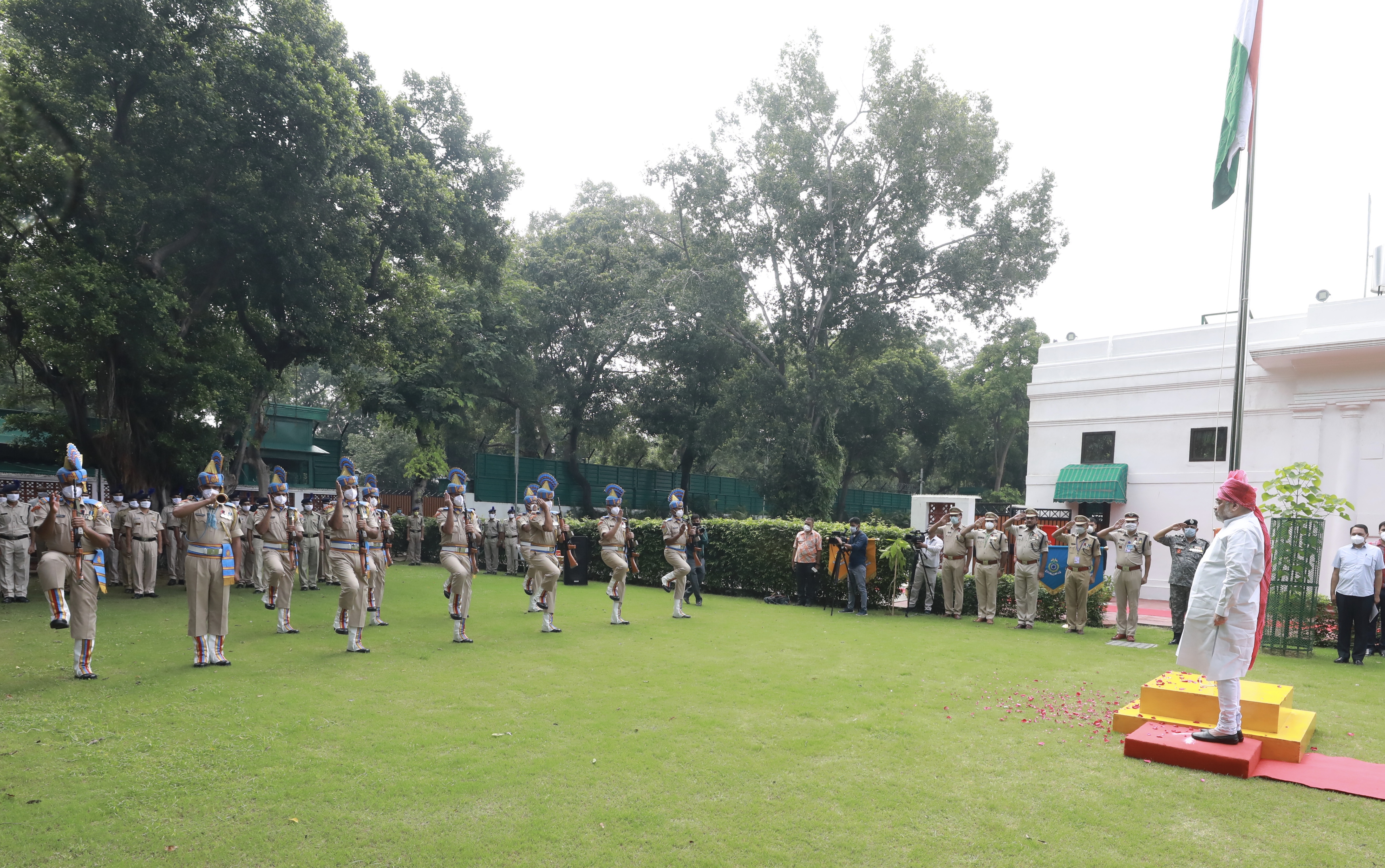  Home Minister unfurling the National Flag