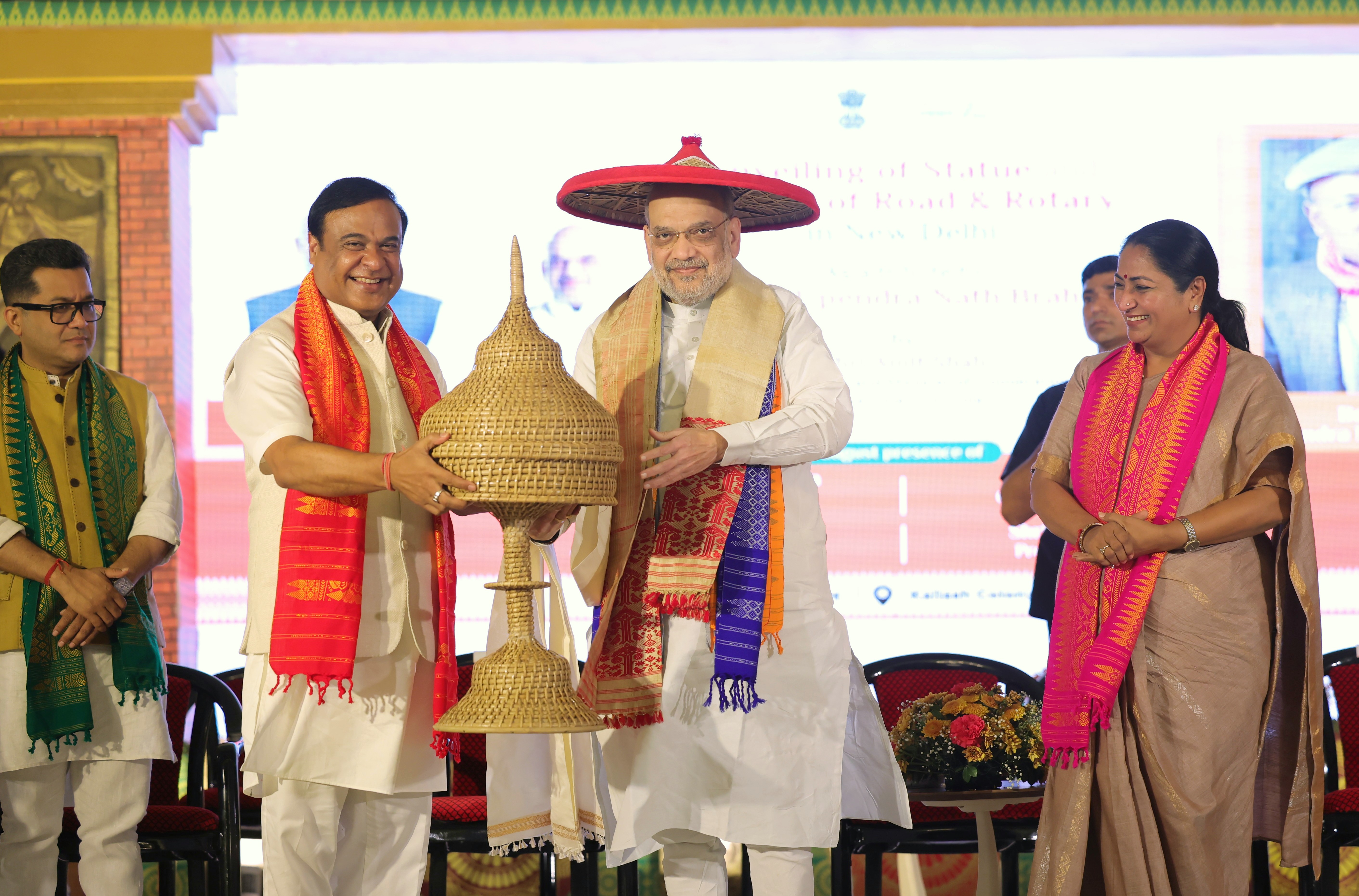 Shri Amit Shah unveils statue and naming of Road and Rotary in New Delhi as a Tribute to Bodofa Upendranath Brahma