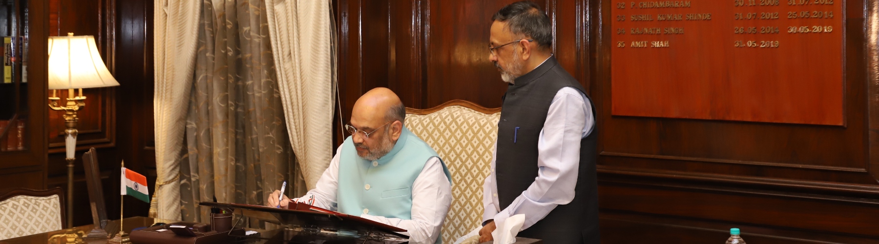 taking charge of office in New Delhi