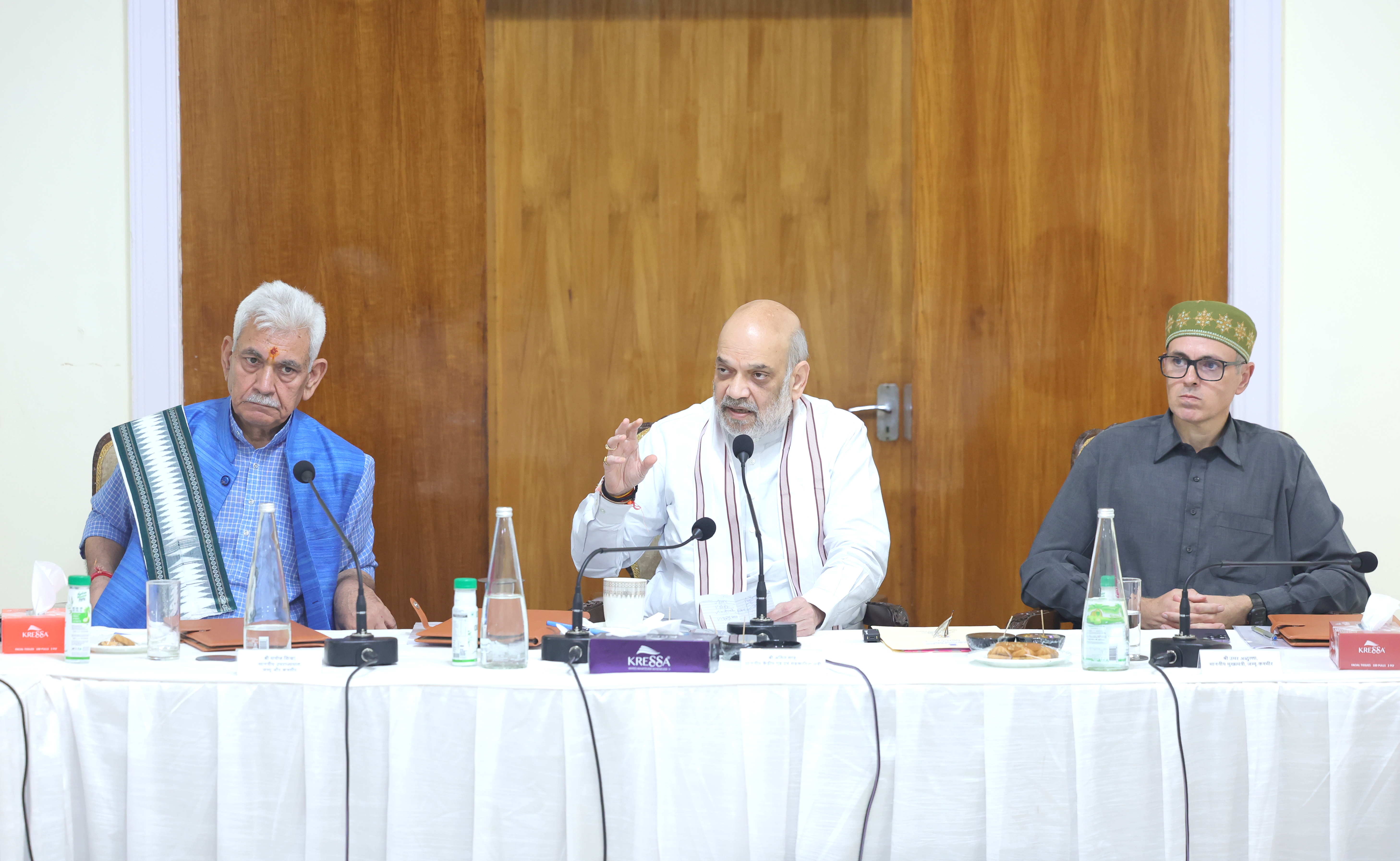 Shri Amit Shah visits Jammu and inspects the rain, flood, and landslide-affected areas of the Jammu division to take stock of the damages caused by the natural disaster