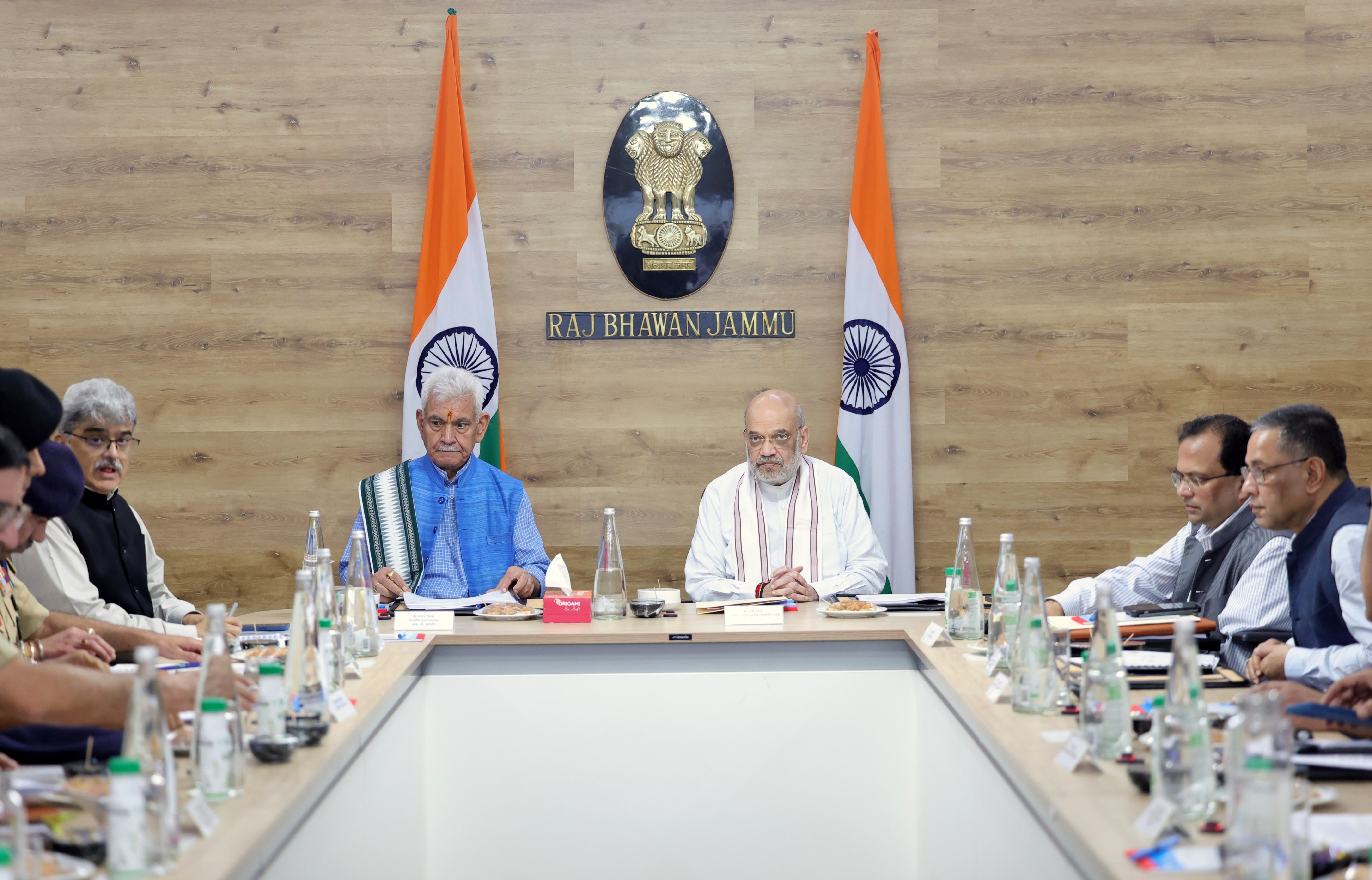 Shri Amit Shah, reviews security scenario of Jammu and Kashmir in a meeting held in Jammu