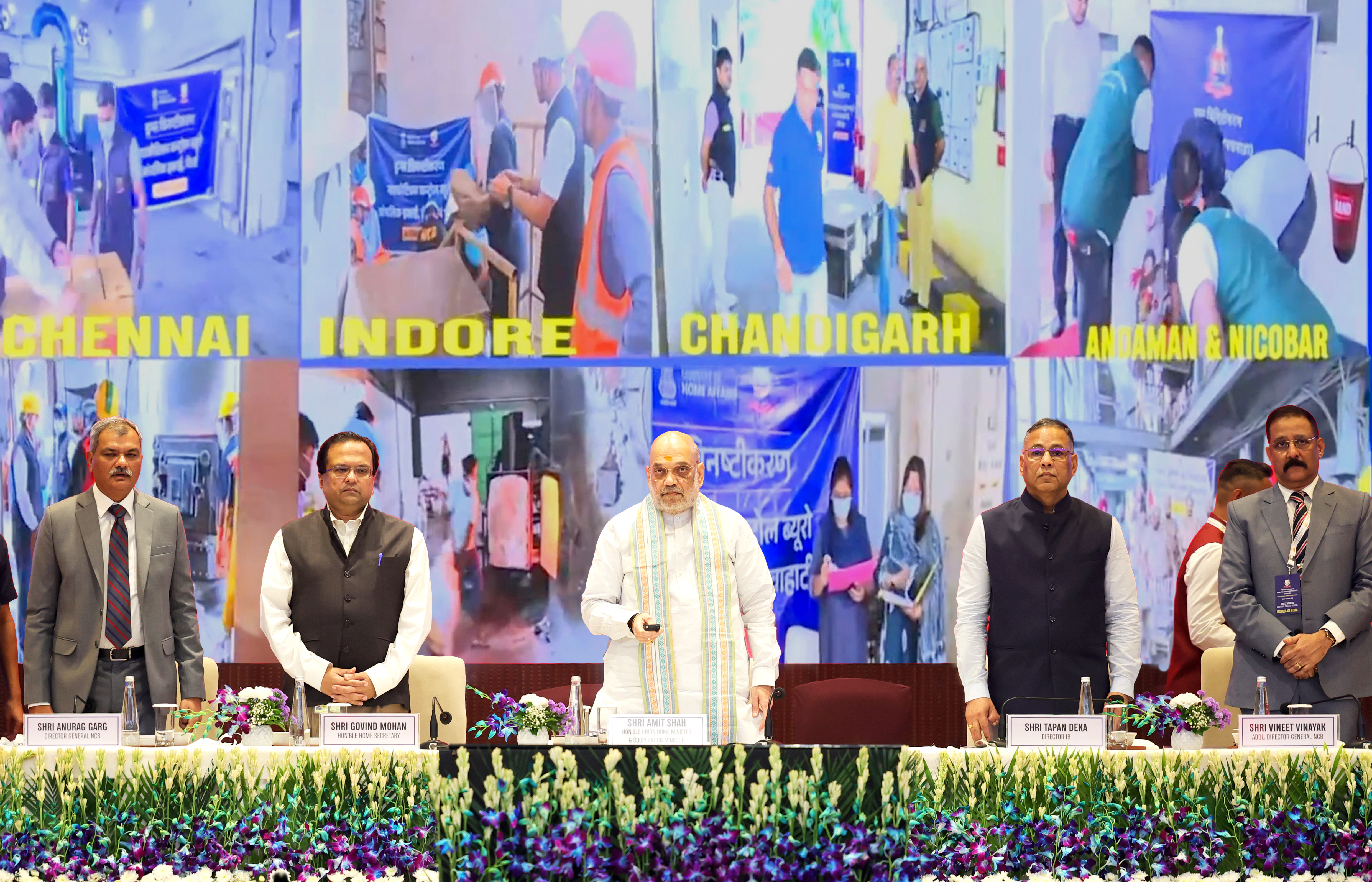 Shri Amit Shah, addresses the inaugural session of the second National Conference of the Heads of Anti-Narcotics Task Force (ANTF) of states and Union Territories in New Delhi .